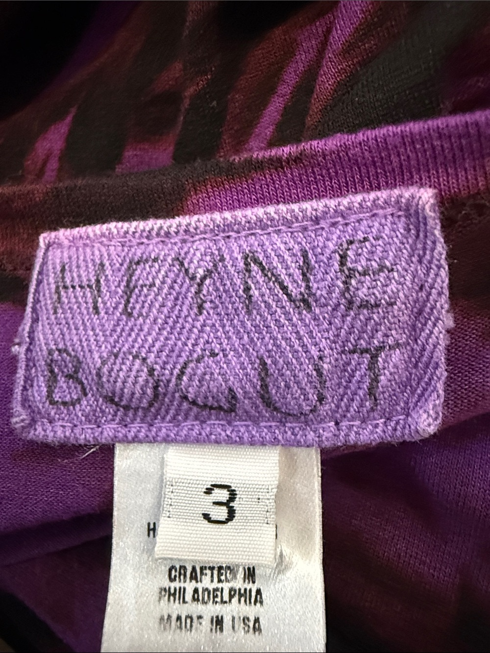 Ruched Long-Sleeve Purple and Black Evening Dress - Picture 2 of 2
